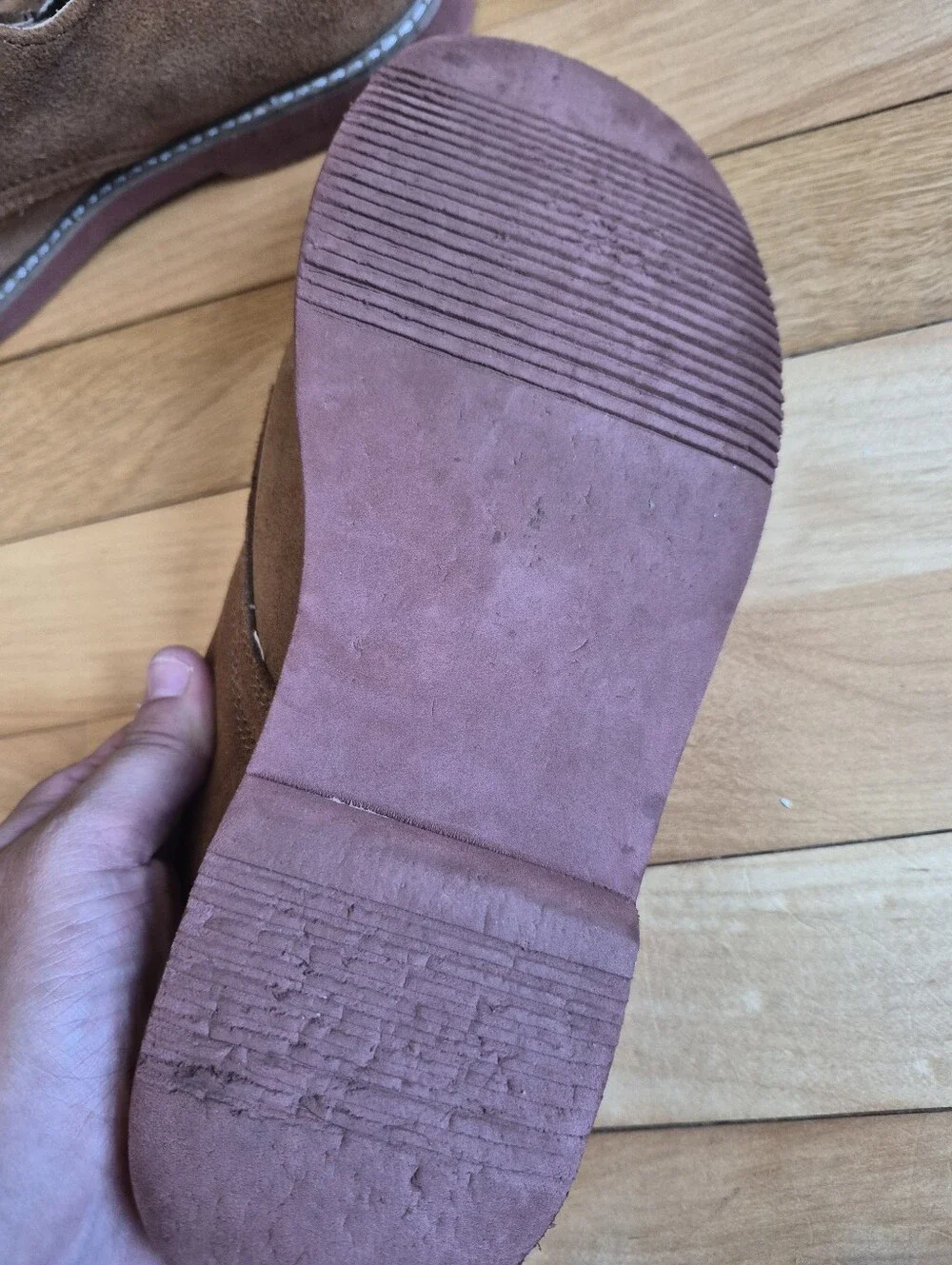 Sperry Suede Brown Loafer Shoes, Boys